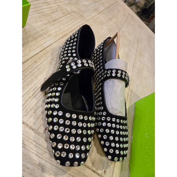 Sam Edelman Michaela Gem Mary Jane Flats Black Women's Size 8 NIB Sparkly - Picture 4 of 8